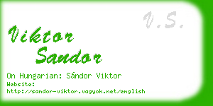 viktor sandor business card