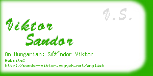 viktor sandor business card